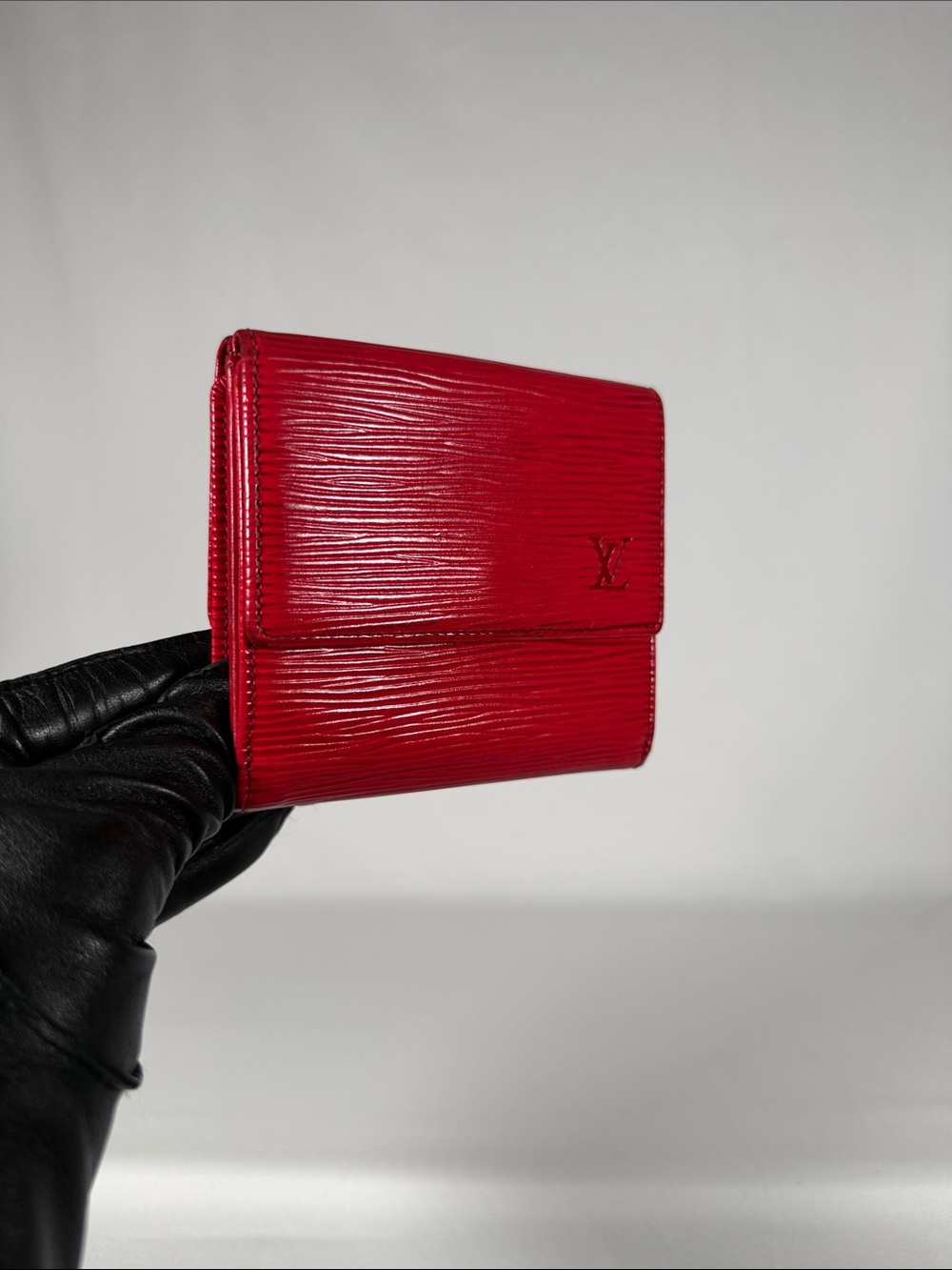 Louis Vuitton Red Epi Leather Bifold Wallet